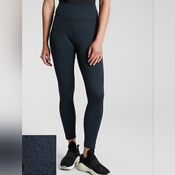 Athleta Pants - Athleta Delancey Herringbone Tight in Navy Size XS
